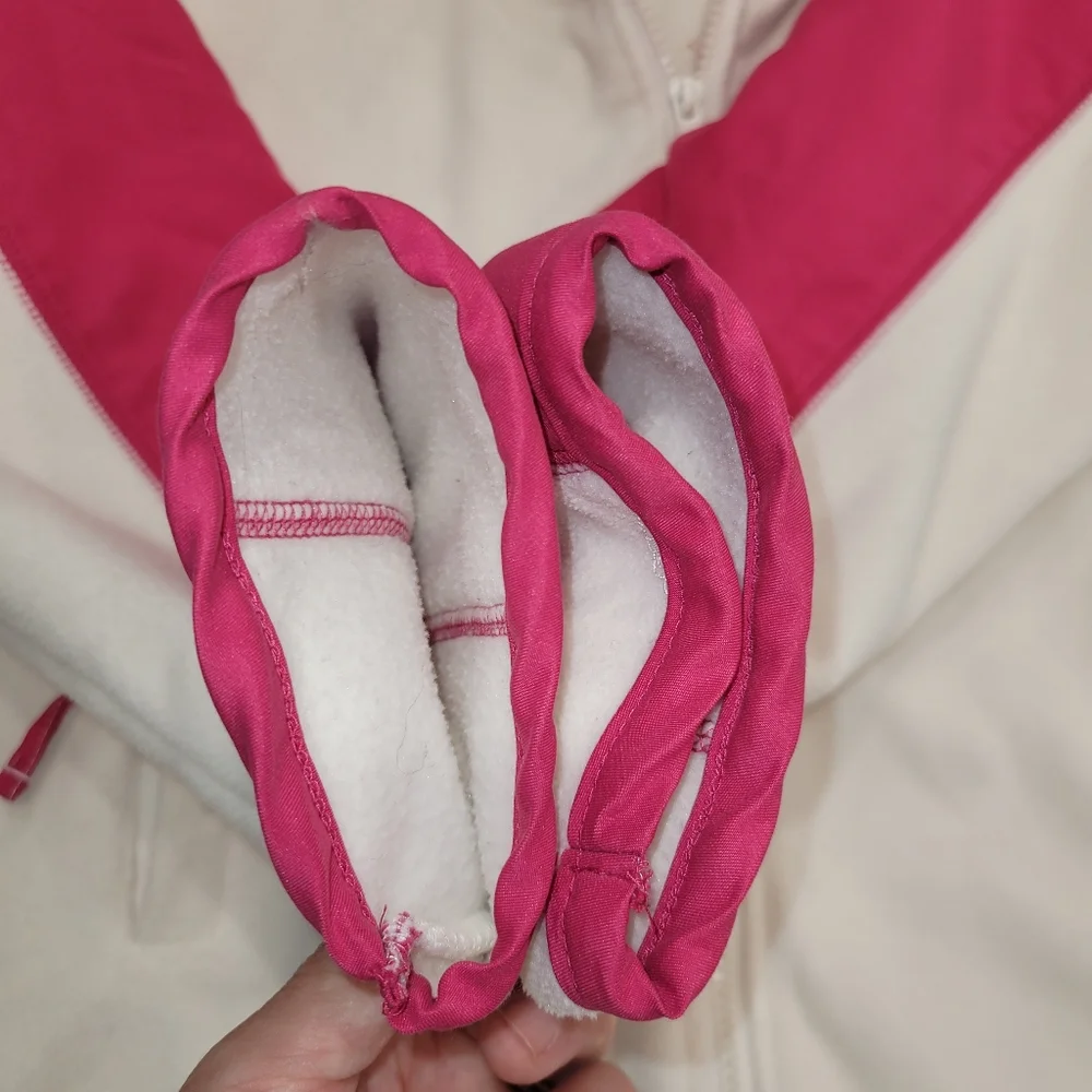 Disney Minnie Mouse Full Zip Fleece Pink White Small/Medium - Picture 4 of 10